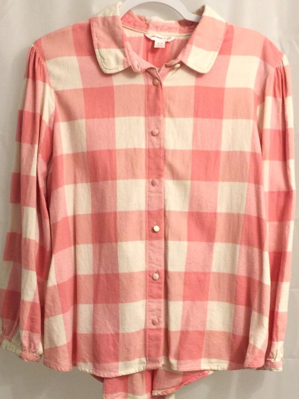 Button Up Pink Plaid Flannel Shirt by Joe Fresh. Size XL
